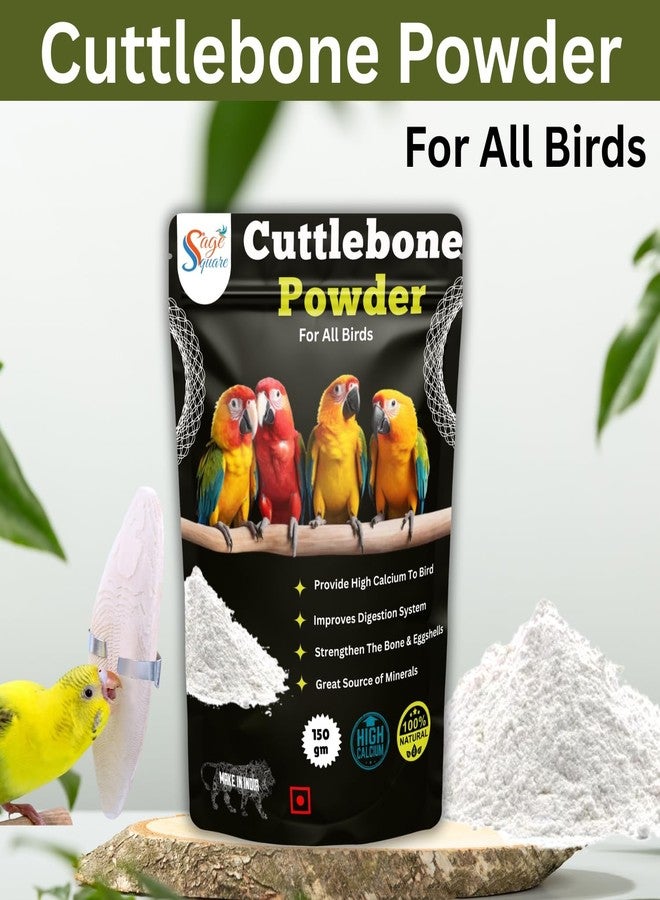 سايج سكوير مسحوق عظم الحبار المربع من سيج للطيور والببغاوات | مكمل كالسيوم لمنقار وعظام وقشرة بيض قوية | عظم حبار مطحون للعصافير، والببغاوات الأسترالية، والكوكاتيل، وطيور الحب، والببغاوات الرمادية الأفريقية | 150 غرام - Image 2